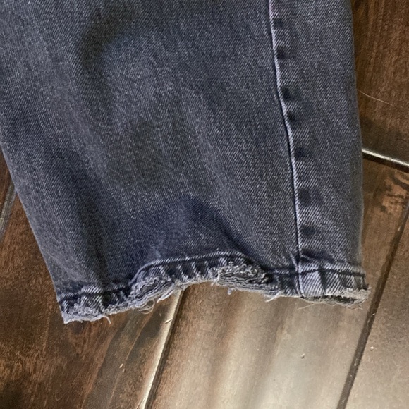 Garage Denim wide leg black jeans size 27 distressed - Picture 5 of 6